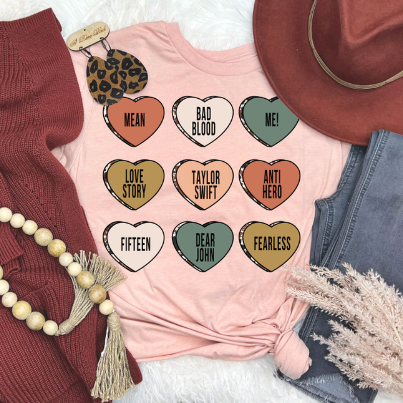 Taylor Swift Candy Hearts lyric shirt  Main Image